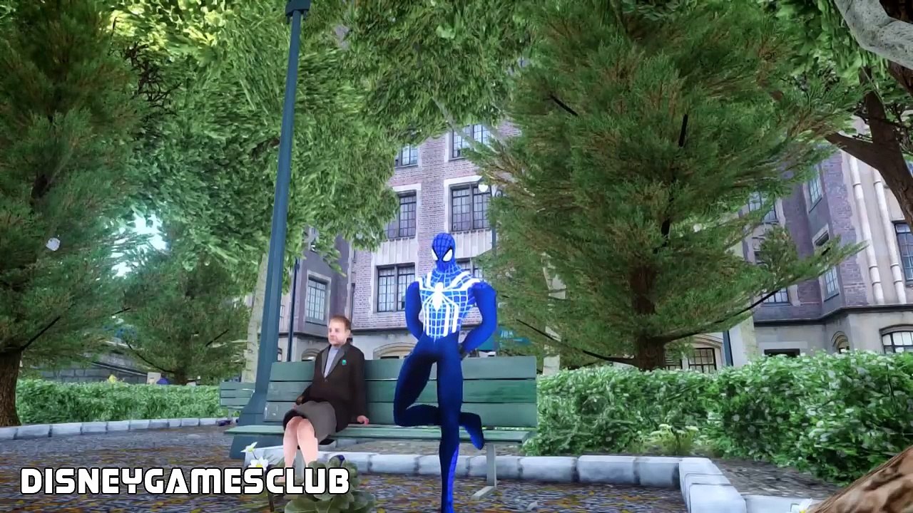 Disney Pixar Cars Nursery Rhymes Spiderman & BLUE Lightning McQueen (Songs for Children w/ Action)