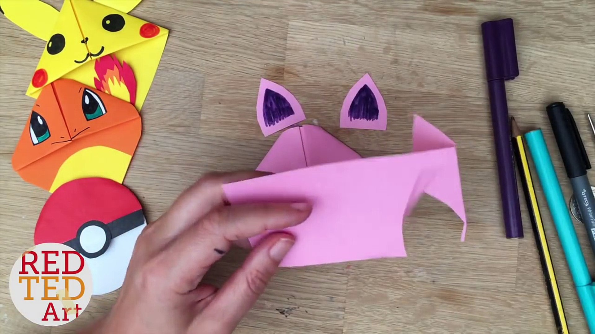 Easy Jigglypuff Diy Pokemon Bookmark Origami Inspired Pokemon Go