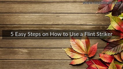 5 Easy Steps on How to Use a Flint Striker