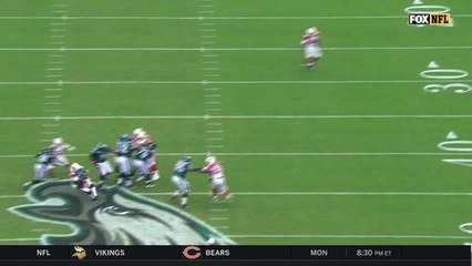Chandler Jones bursts through the line to sack Carson Wentz