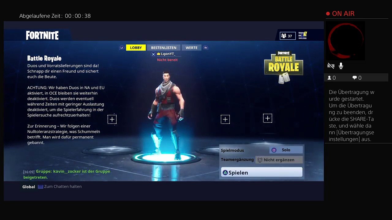 Fortnite Stream 12h Ps4 german