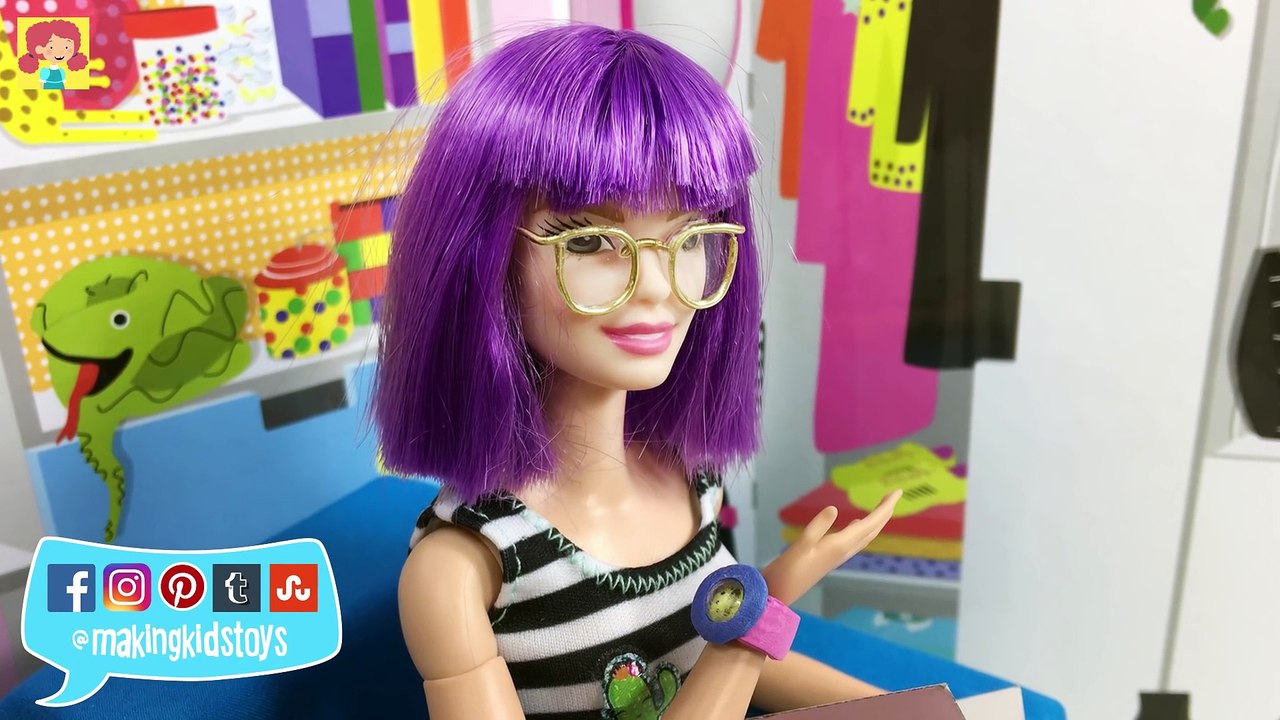 How To Make Doll Glasses - DIY Easy Barbie Miniatures - Making Kids Toys