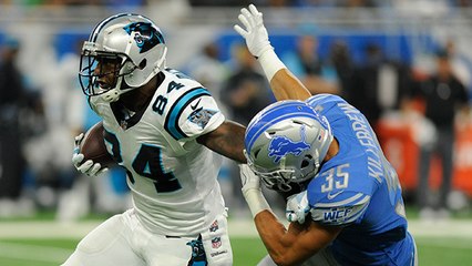 Dickson throws a wild stiff arm on Killebrew on monster 64-yard catch