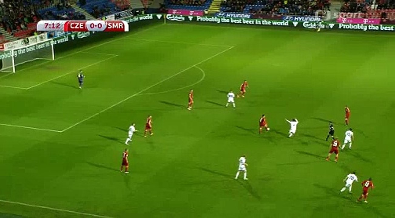Czech Republic 1 - 0  San Marino 08/10/2017 Michael Krmencik Super Goal 8' World Cup Qualif HD Full Screen .