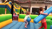 Indoor Playground Family Fun Play Area Inflatable World Giant Slides Kids IRL Toys In Action Vlogs
