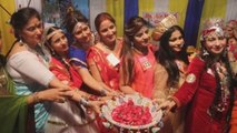 Hindúes casadas celebran en Bhopal el festival Karva Chauth