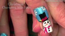 Easy Christmas Nails | DIY Snowman & Penguin with HATS Nail Art Design