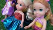 Elsa and Anna toddlers accident leg hurt bike Rapunzel heals Elsya with Magic Hair TV Toys In Action