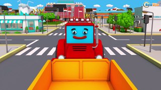 Trator e o Super Caminhão e o Pequeno Caminhão na Cidade do Carro | Desenho animado para crianças