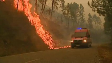 Seis grandes incendios queman Portugal