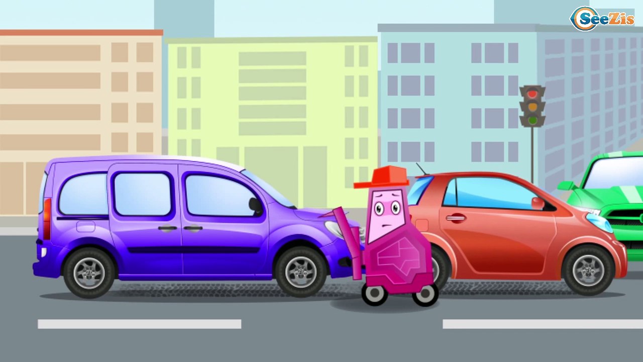 La Voiture de police et CHAOS DANS LA VILLE - Les véhicules de secours. Vidéo éducative pour bébés