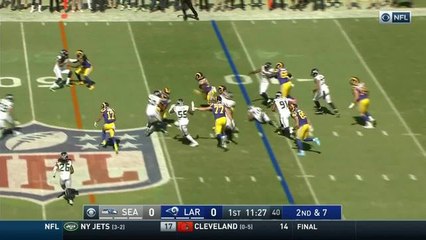 Todd Gurley weaves through defenders and picks up the first down