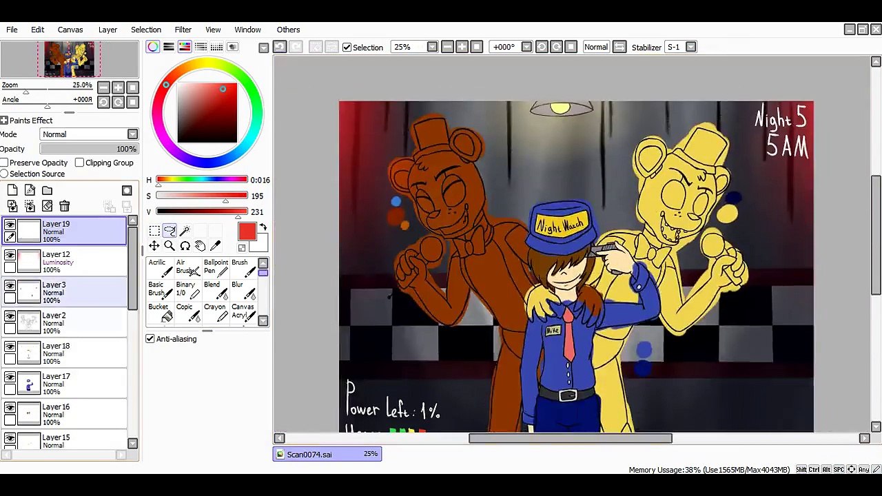 [SpeedPaint] Game Over (Five Nights at Freddys)