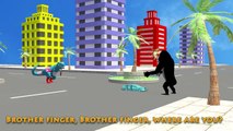 Superheros Dinosaurs Vs Crazy Gorilla Finger Family Songs Collection | Finger Family Nursery Rhymes