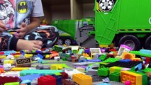Garbage Trucks for Children Toy UNBOXING: Fast Lane Pump Action DinoTrux Garby Legos JackJackPlays