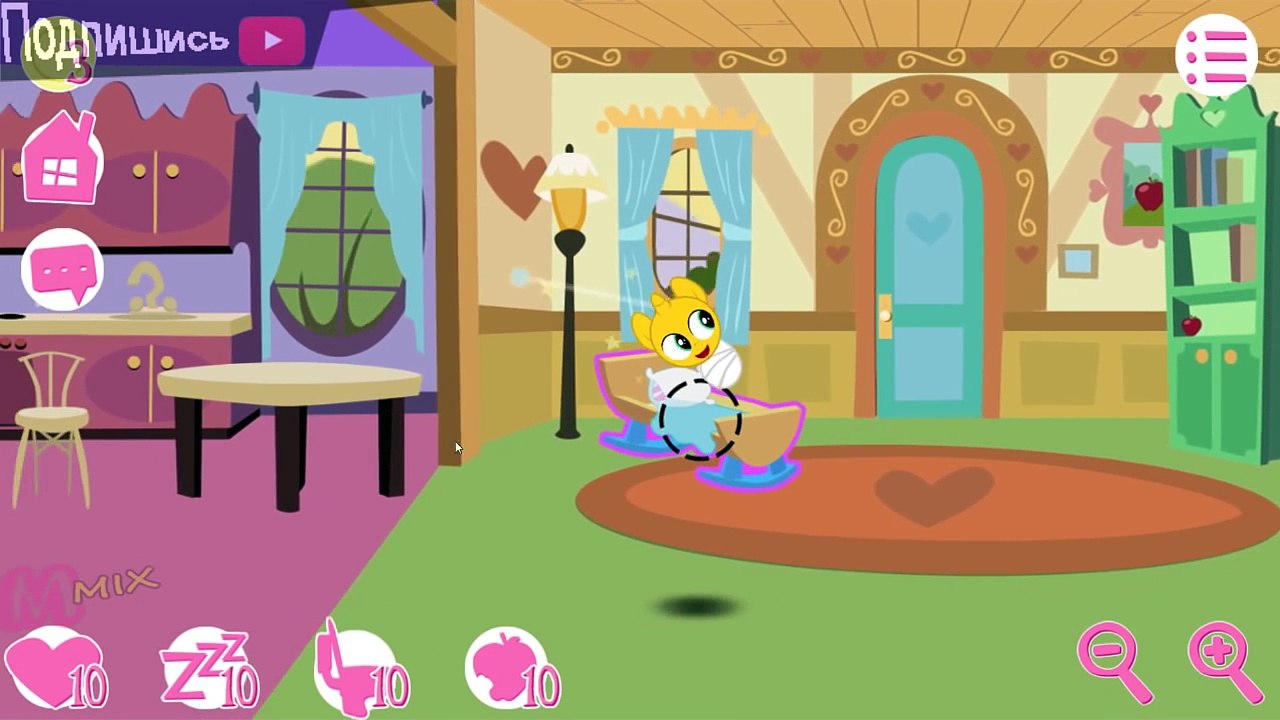 Май Литл Пони. Карманная пони Сансет Шиммер. Мультик игра для детей. My little pony