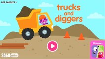 เกมส์ สร้างบ้านด้วย รถแม็คโคร รถเจาะ รถตัก Sago Mini Trucks and Diggers