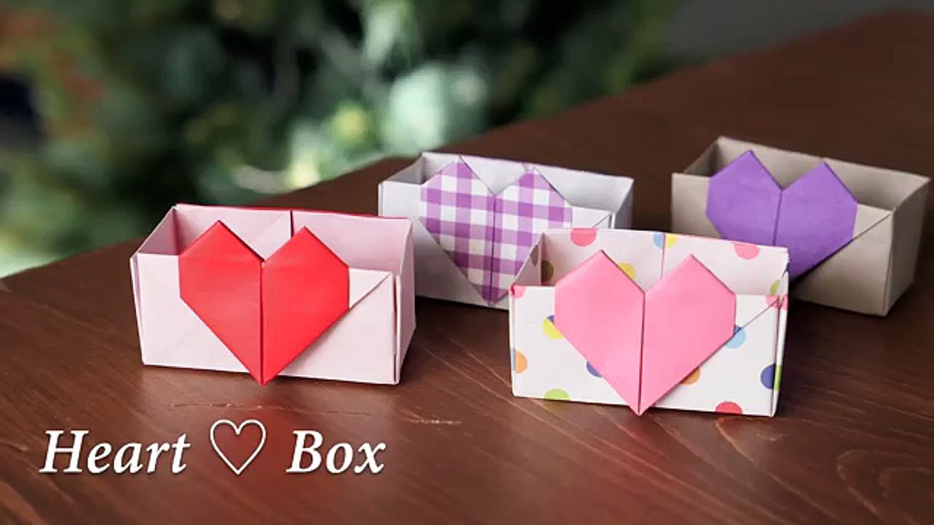 折り紙１枚 ハートの箱ができた バレンタインにも Heartbox Origami Tutorial 73 Video Dailymotion