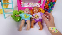 Baby Doll Bunk Bed Bottle Candy Play Time Feeding Time Bed Time Learn Colors for Children Kids