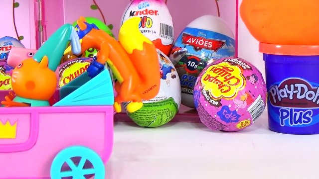 Peppa Pig e George no Castelo de Ovos Surpresas Galinha Pintadinha Dora Massinha Backyardigans