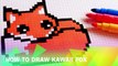 Handmade Pixel Art - How To Draw Kawaii Fox #pixelart