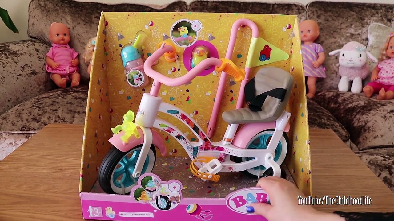 Baby Born Play & Fun Bike Baby Doll Bike Ride (and Fell Over)