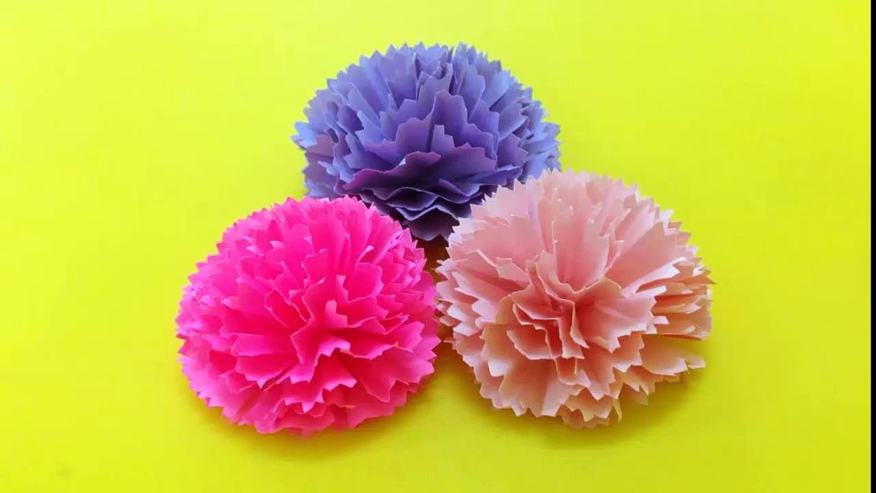 How to make carnation paper flower | Easy origami flowers for beginners making | DIY-Paper Crafts