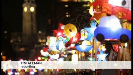 Illuminated art project in Philadelphia