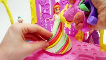 Dress up Disney Princess ELSA ANNA Cute Rainbow Dress Play Doh Videos for Girls