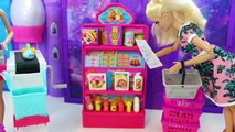 Barbie House Cleaning Morning Routine - Grocery Store Supermarket washing ,cleaning and shopping