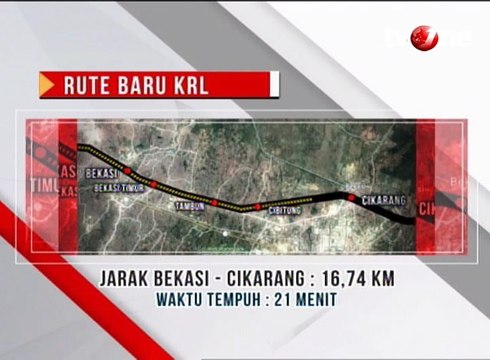 Rute Baru KRL Bekasi-Cikarang Beroperasi Hari Ini