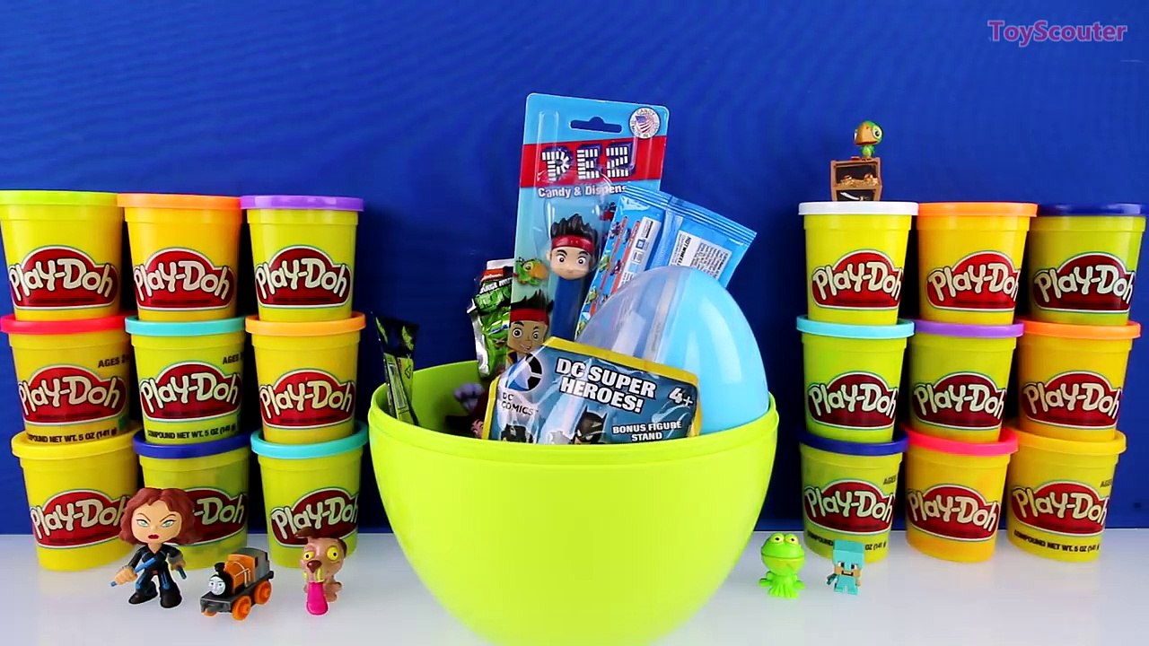 GIANT JAKE Surprise Egg Play Doh - Disney Jr Jake and The Never Land Pirates Toys