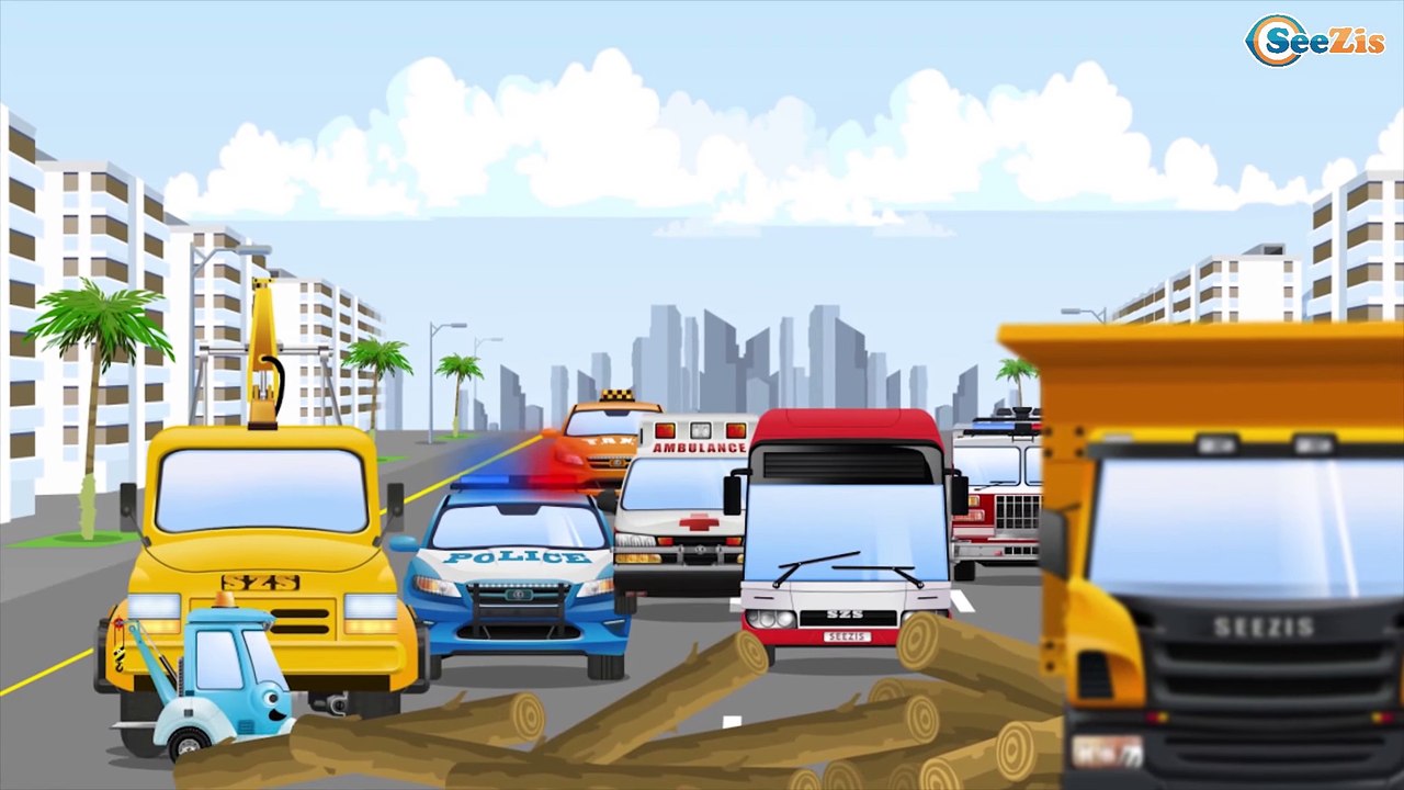 The Red Bulldozer and Big Truck in the City - Monster Truck TV - Cars & Trucks for Kids