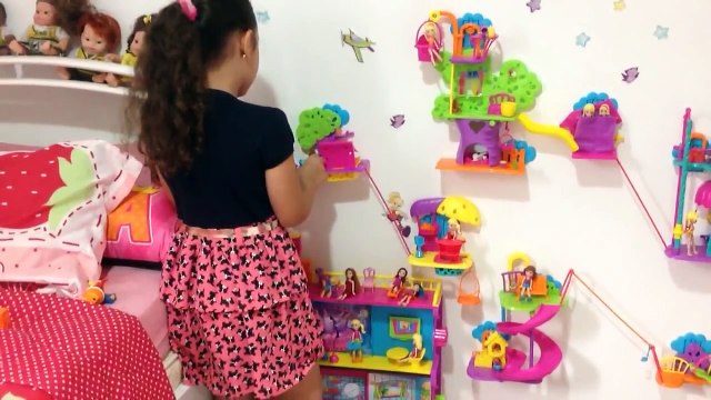 Brincando com a Polly Pocket Wall Party 1