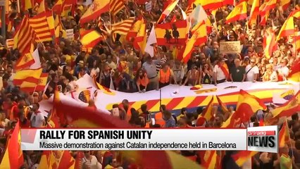 Thousands rally against Catalonia's plans to secede