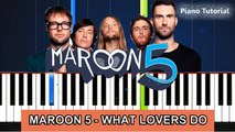 Maroon 5 - What Lovers Do (ft. SZA) Piano Tutorial   Cover with Lyrics _ Synthesia Lesson