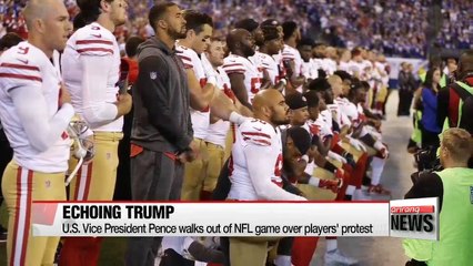 Trump claims to have told Pence to walk out of NFL game