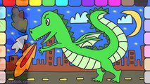 Learn How To Draw A Fire-Breathing Dragon | Easy Drawing And Coloring For Kids | Fun Learning Video
