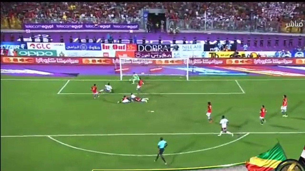 شاهد رد فعل صلاح الحزين جدا بعد هدف التعادل ل الكونغو وضربة الجزاء