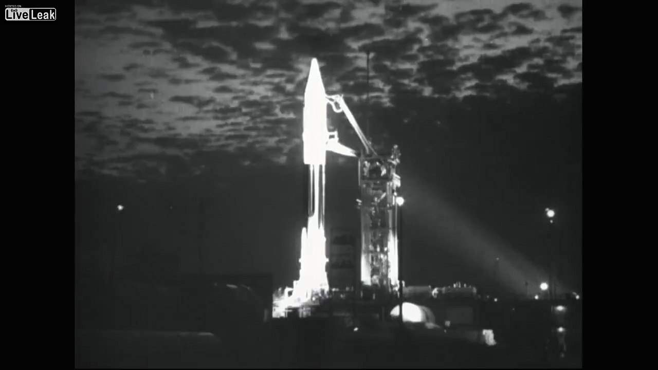 Atlas Rocket Blows Up On Pad - 1960's