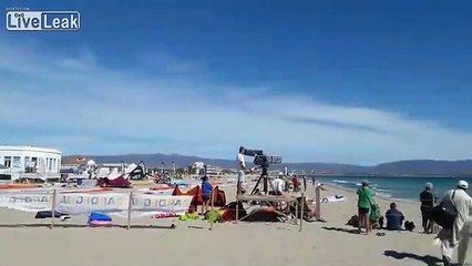 Surfing at Poetto beach, Sardinia