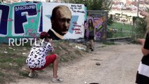Putin mural appears in Barcelona ahead of leader's 65th birthday