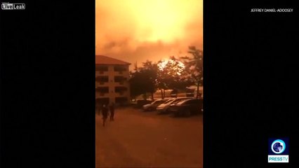 Tải video: Video: Gas explosion rocks Ghana's capital Accra, causing fatalities