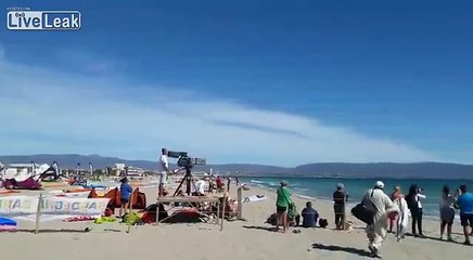 Surfing at Poetto beach, Sardinia