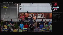 WWE 2K17 Hell In A Cell Us Title 3 Way Baron Corbin Vs Tye Dillinger Vs AJ Styles