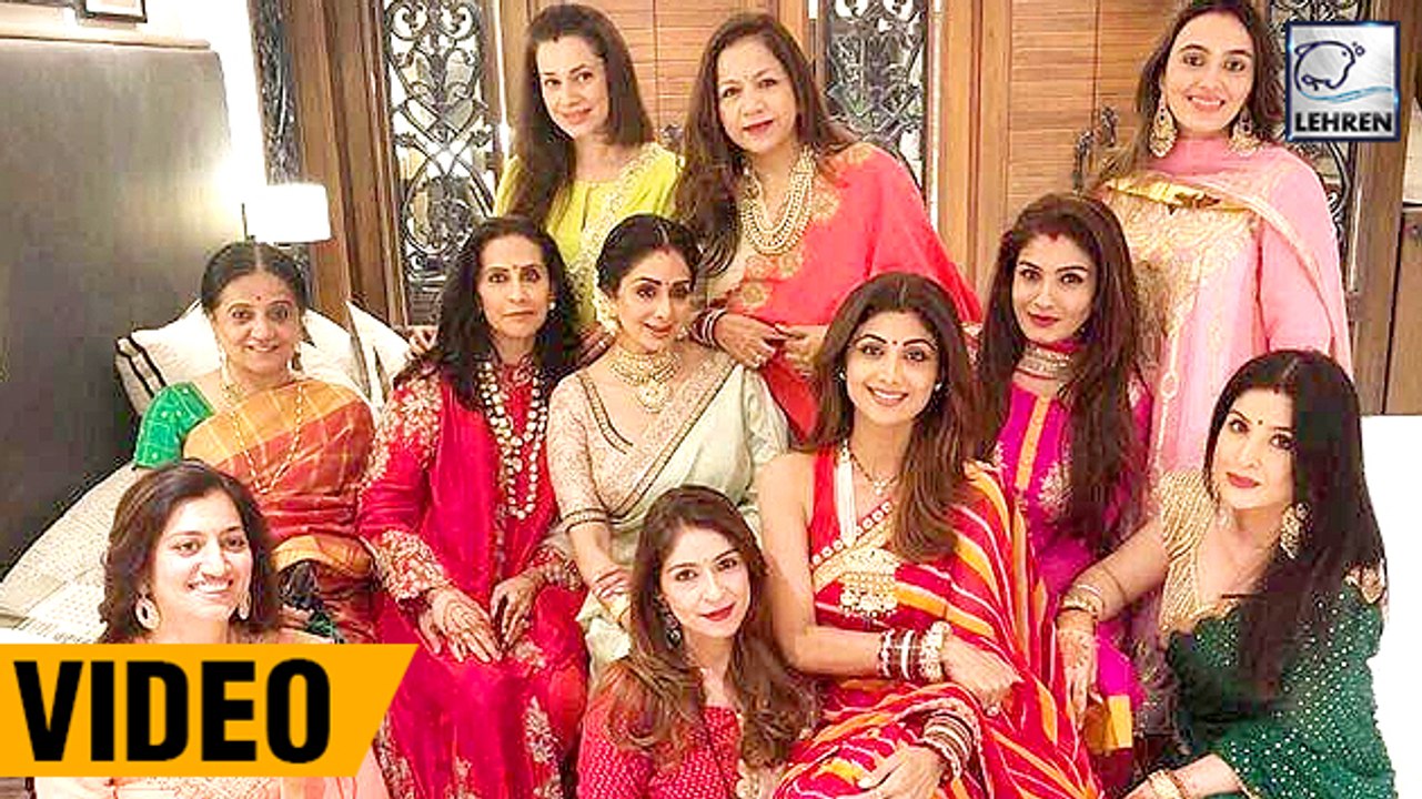 Sridevi, Raveena Tondon & Shilpa Shetty CELEBRATE Karva Chauth Together