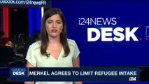 i24NEWS DESK | Merkel agrees to limit refugee intake | Monday, October 9th 2017