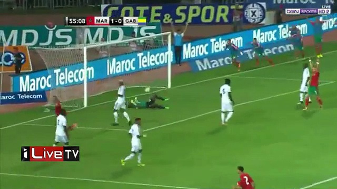 أهداف مباراة المغرب 3-0 الغابون (تصفيات كاس العالم) فوز كبير و رائع تعليق جواد ب