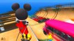 Mickey Mouse COLORS School Bus & MONSTER TRUCK Nursery Rhymes Childrens Songs Disney