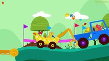 Emergency Vehicles Cartoons for children | Dinosaur Digger | Car Monster truck simulator for Kids